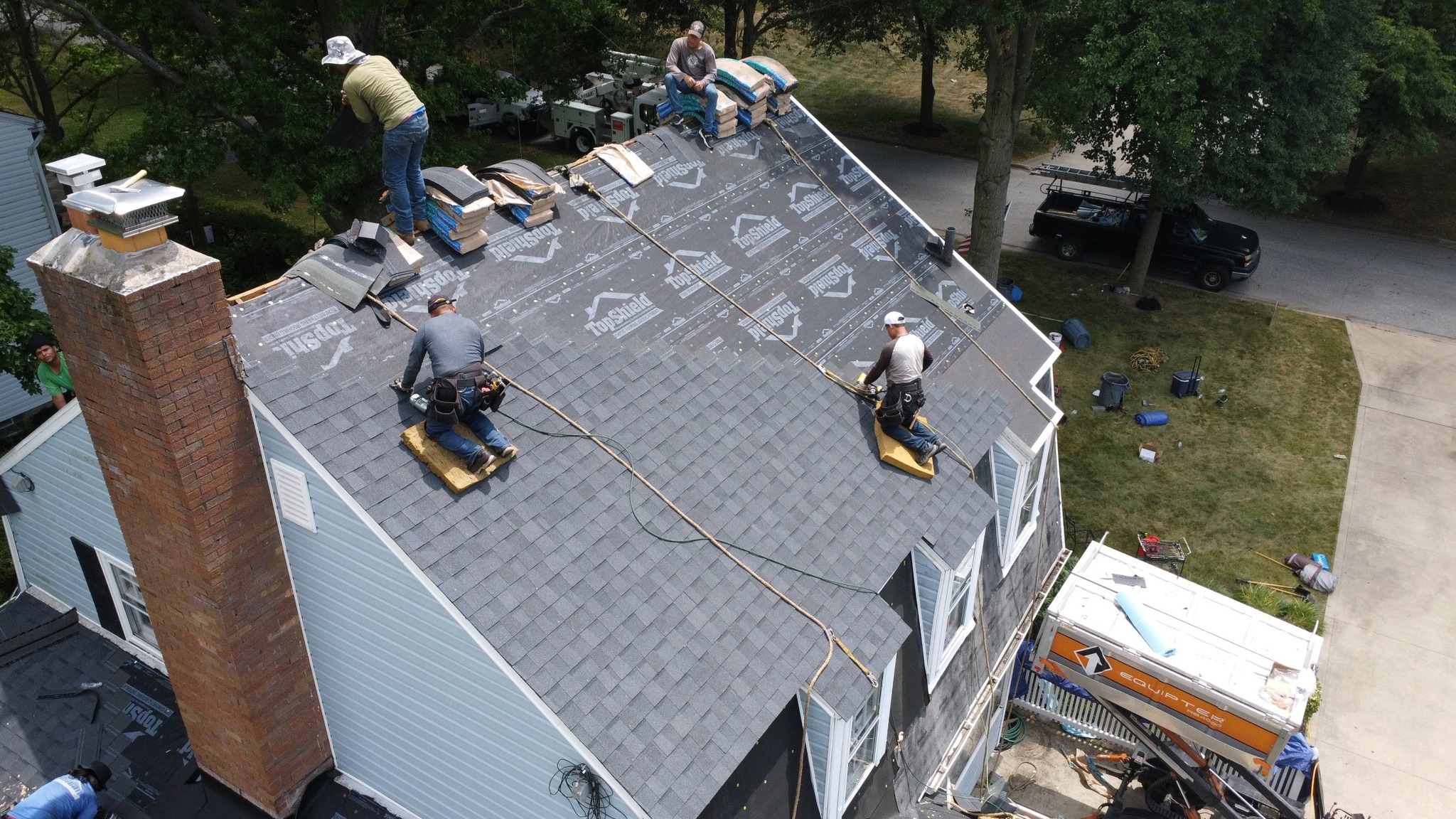 Roofing project by Wheeler Construction